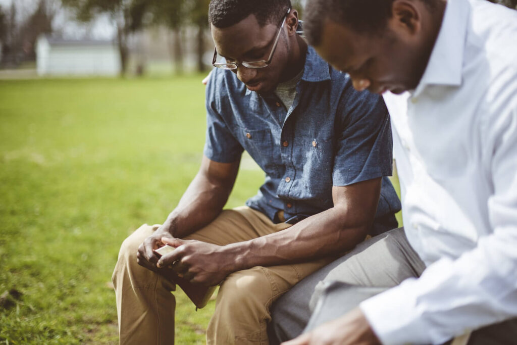 christian black american praying