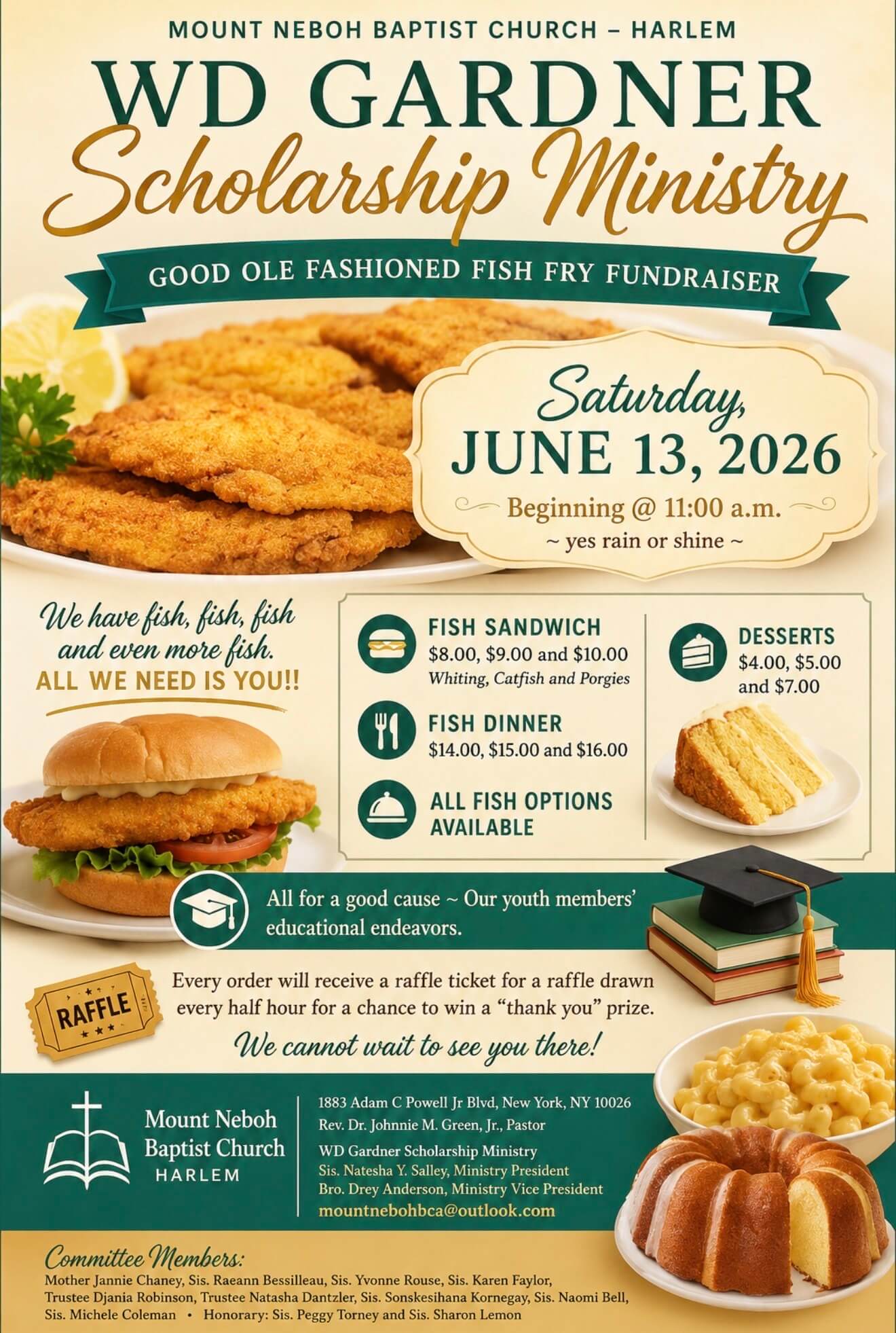 WD Gardner Scholarship Ministry Good Ole Fashioned Fish Fry Fundraiser